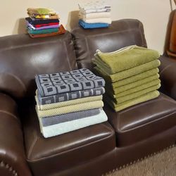 14 Bath Towels, Hand Towels, Kitchen Towels - $35 for ALL Together