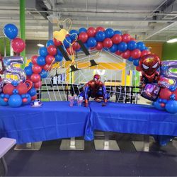 Spiderman Birthday Balloons Arch