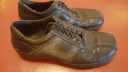 Hunter's Bay Leather Shoes Black/Grey Size 9.5