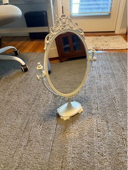 Ornate tabletop vanity mirror