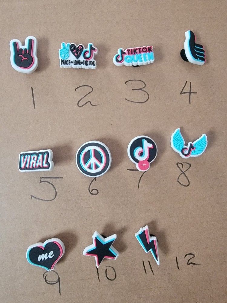 Any 4 TikTok Shoes Charms For Crocs Or Clogs