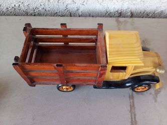 Wooden toy truck