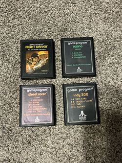 Vintage Lot Of 4 Original Atari Video Games Untested