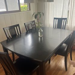 Wood Dinning table and chairs