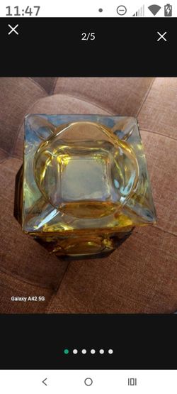 Vintage 1960s Collectible Home Decor! RARE!!  AMBER GLASS