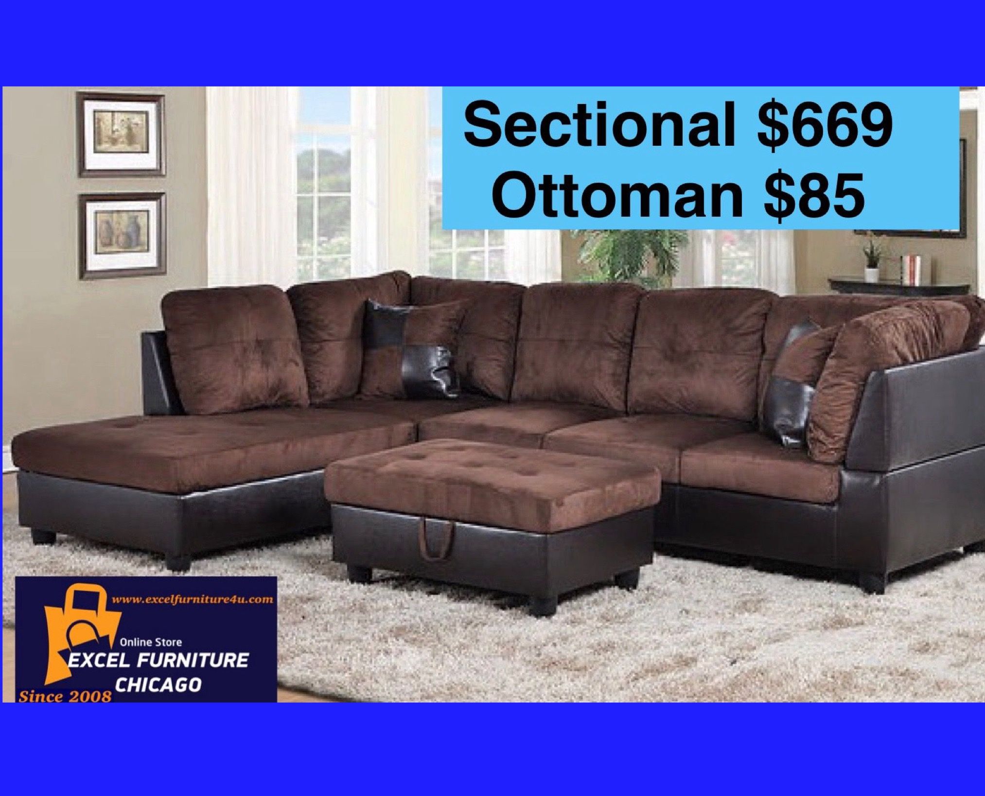 💫FREE DELIVERY💫Brand New Sectional Sofa Couch 