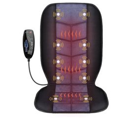 Massage Chair Pad,Back Massager with Heat,Massage Seat Cushion with 10 Vibration Motors,30-60-90 Minutes Heating Options,Chair Massager for Office Cha