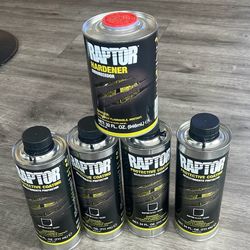 4 Bottles Raptor Blank Paint With Hardener 