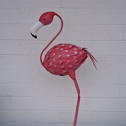 NEW Large Metal Flamingo