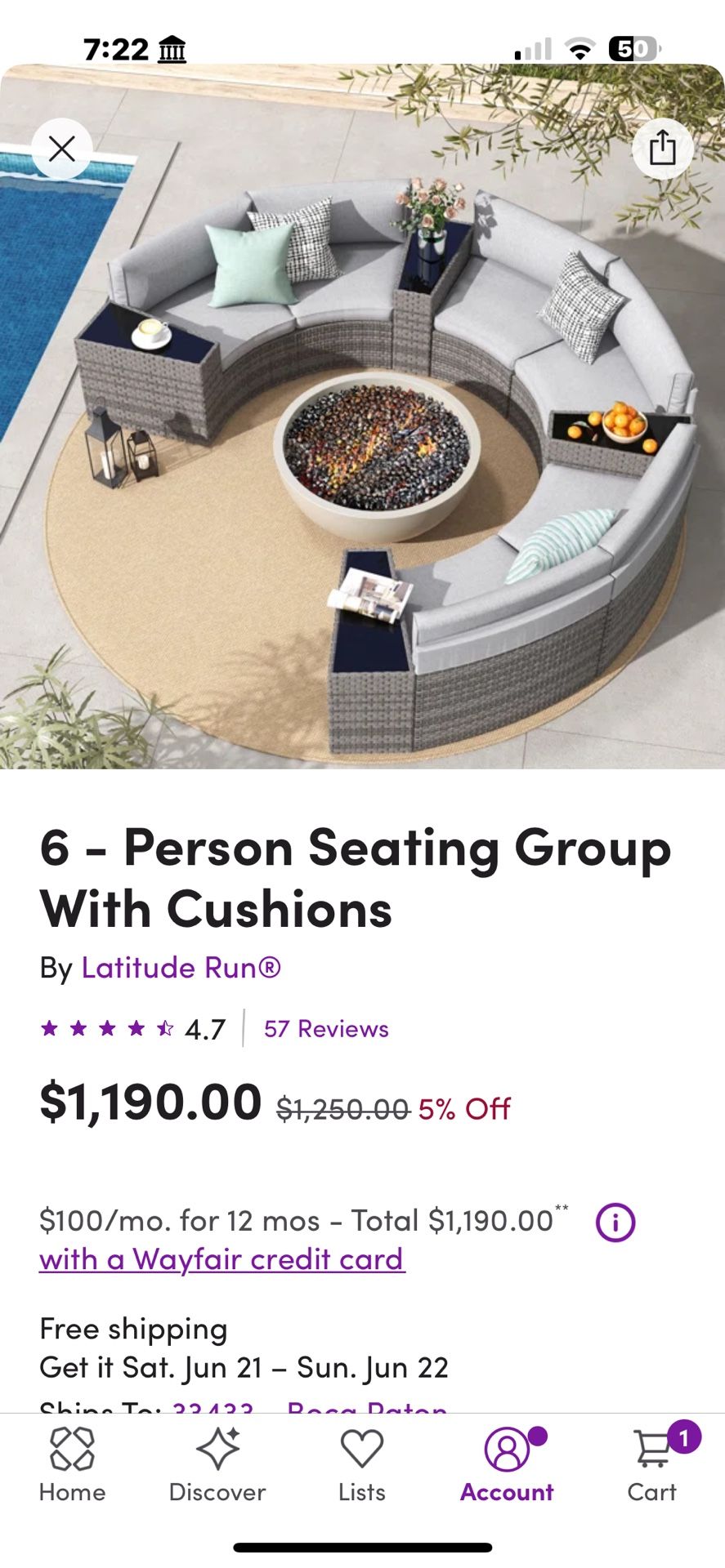 Patio Furniture Circular Set