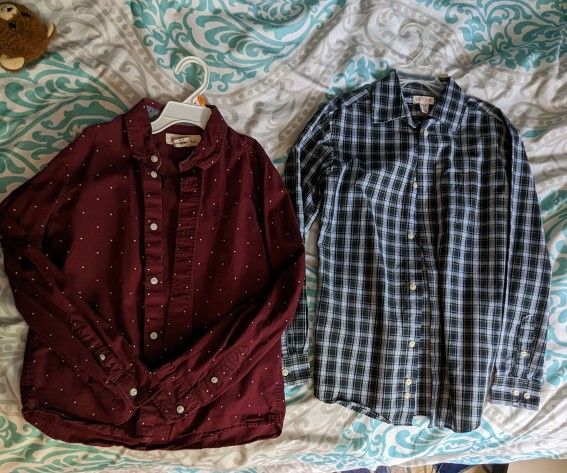 Boys button down shirts Cat & Jack and H&M tops Shirts Size 8-10