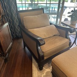 Living Room Chair And Ottoman