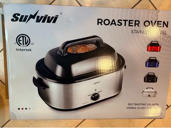 Brand New Sunvivi 24QT Electric Roaster Oven - Stainless Steel