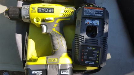 New Ryobi hammer drill with battery and charger
