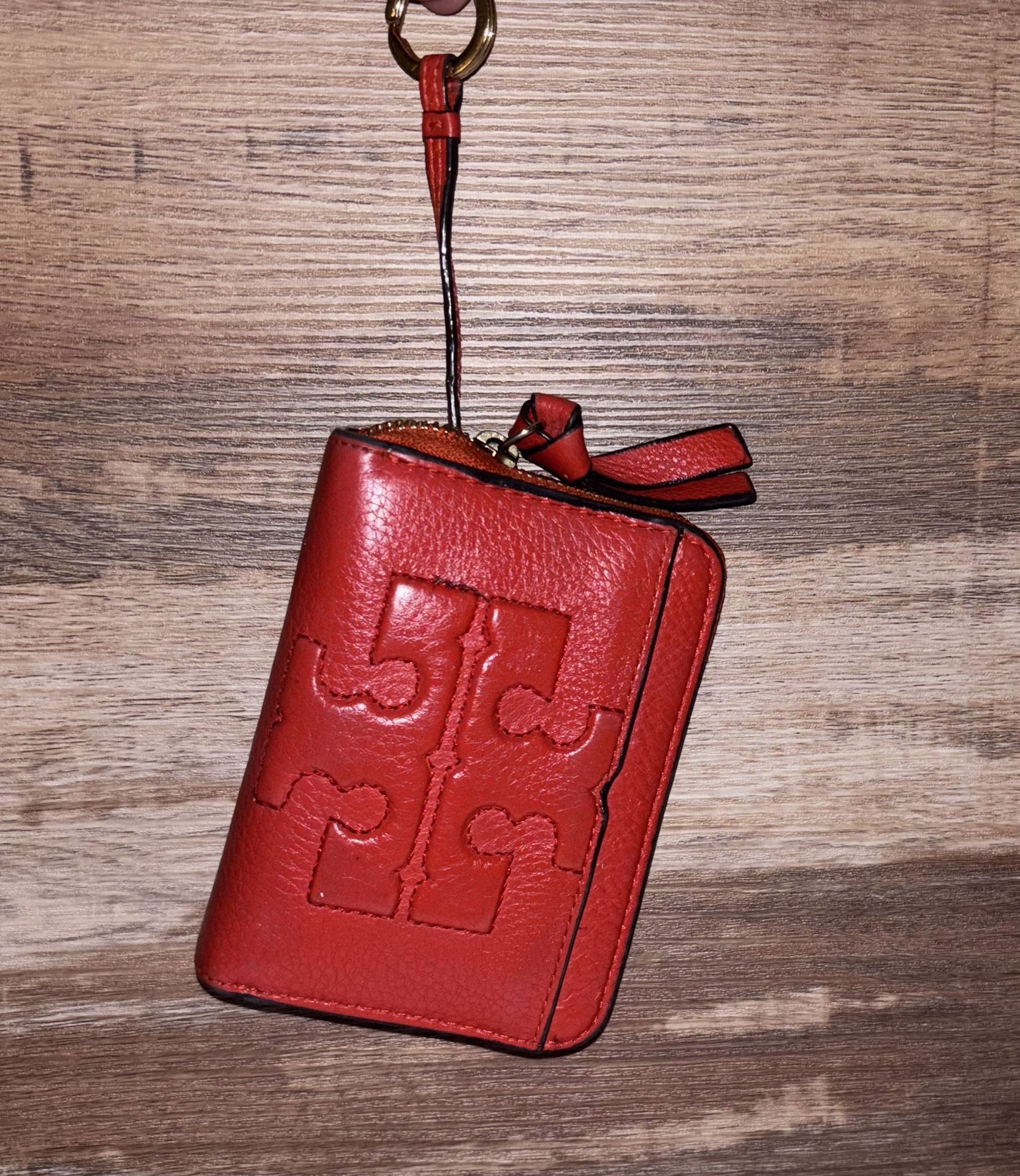 Tory Burch Mini Wallet Red Leather VGC
