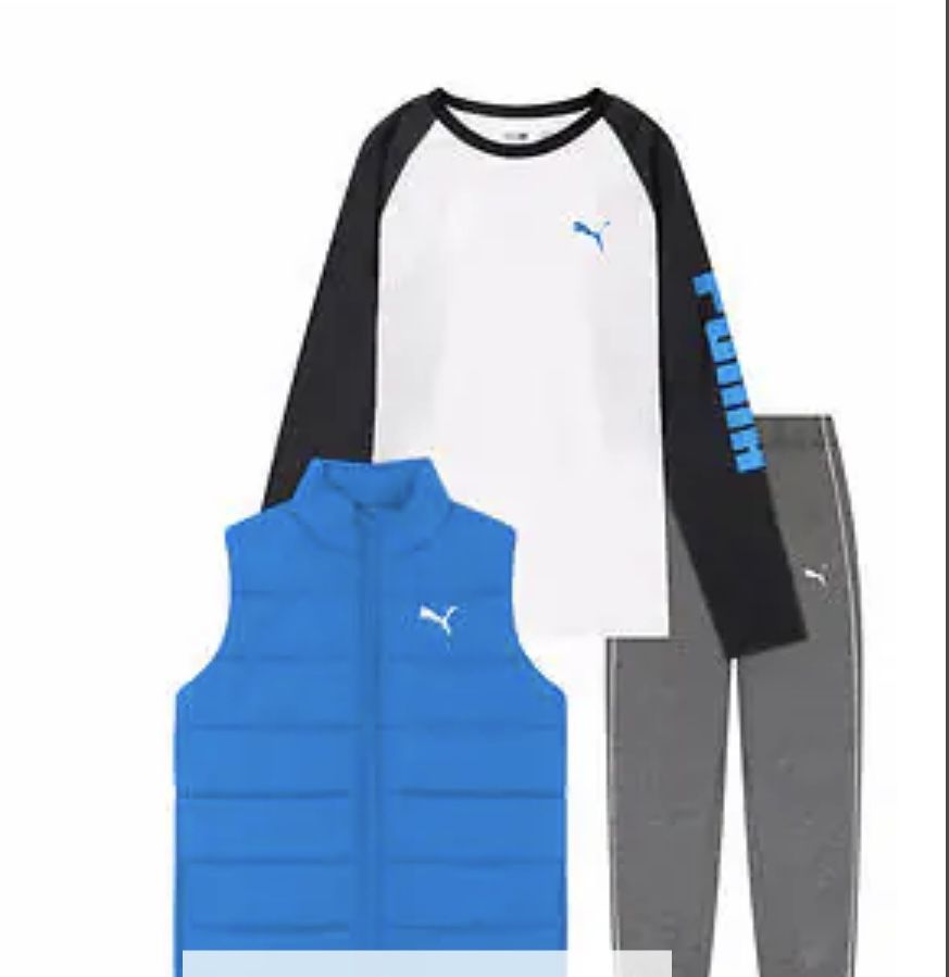 New - PUMA Youth (Boy) 3-piece Vest Set