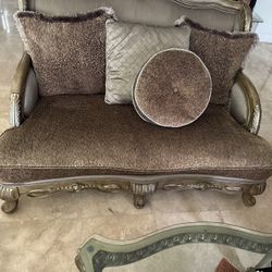 Grey Green Love Seat