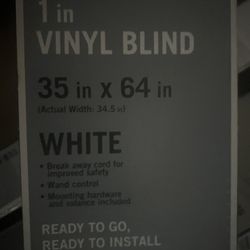 5 Brand New 1” vinyl Blinds 35”x64” $20 For All