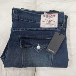 New True Religion Blue Jeans 38x34 
