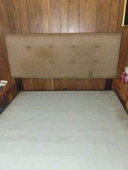 Queen size headboard and rails