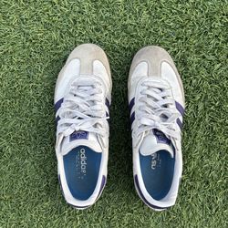 Adidas Samba White and Purple Size 10