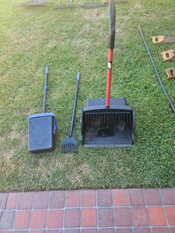 Dog canister and rake disposal