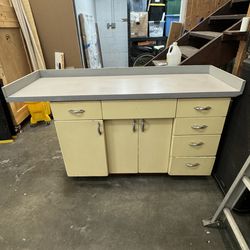 Vintage steel cabinet with two small little mini cabinets to go with it