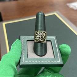 Gold square  CZ ring
