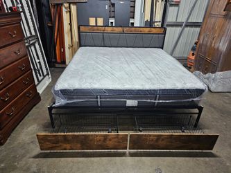 King bed and mattress