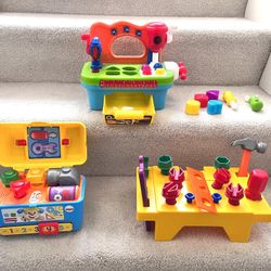 Baby Toddler Pretend Play Toys. Tool Box, Workbench & Shaper ($30 For All)