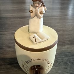 First Communion Resin Keepsake Box