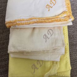 NWOT Boutique Hand-made Extra Big Crochet Boarder Flannel Swaddle Blankets