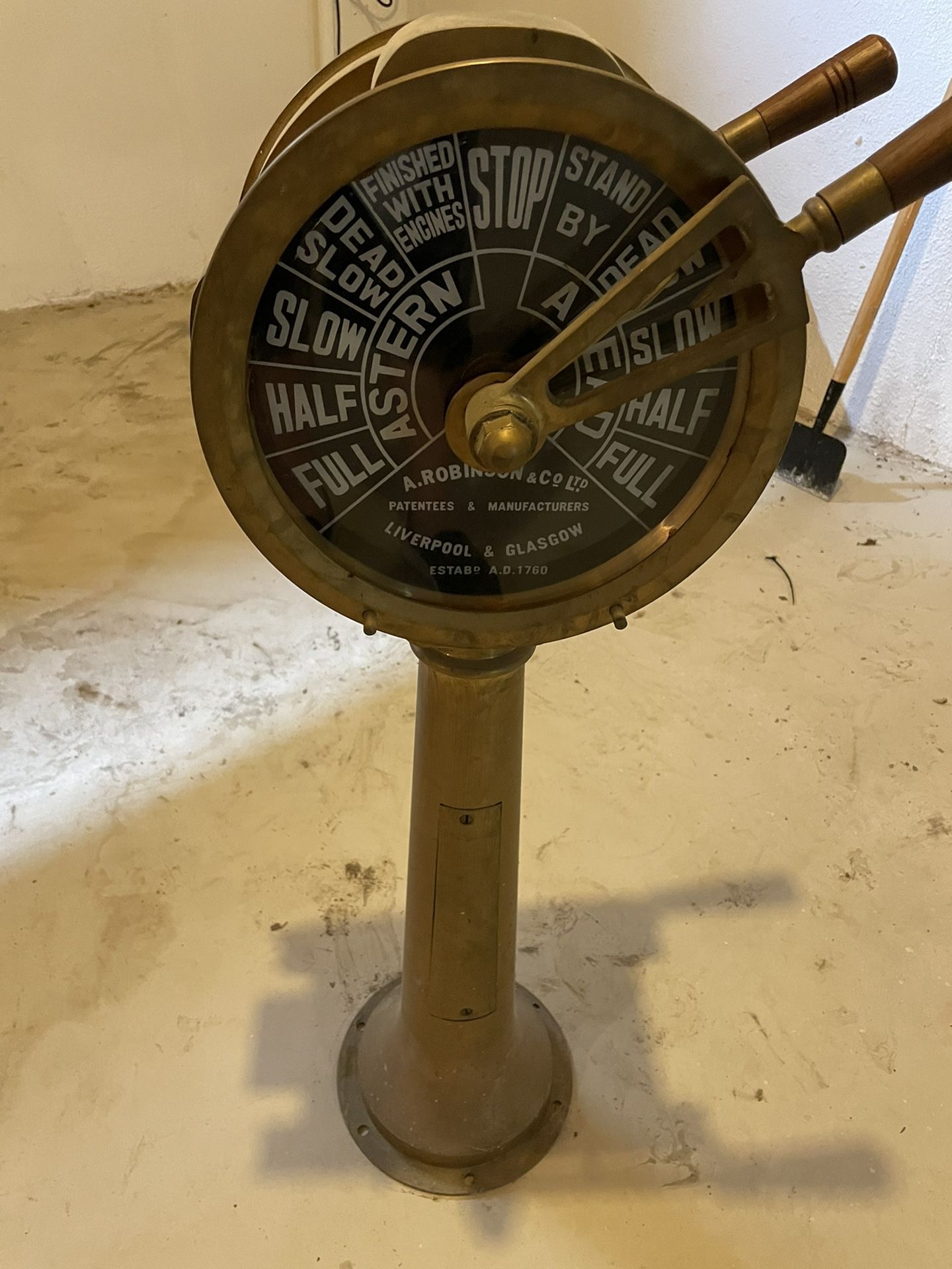 Ships Brass Nautical Engine Room Telegraph