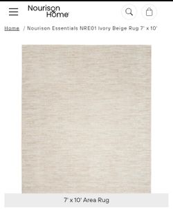 Nourison Essentials NRE01 Ivory Beige Rug 7x10