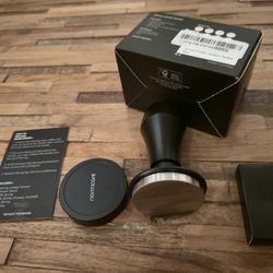 Normcore 53.3mm Espresso Coffee Tamper - Titanium Ripple Plating Base - Spring Loaded Tamper - 15lb / 25lb / 30lbs Replacement Springs - Anodized Alum