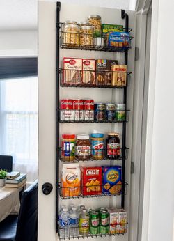 6 Tier Over the Door Pantry Organizer: Stainless Steel Kitchen Organizers and Storage