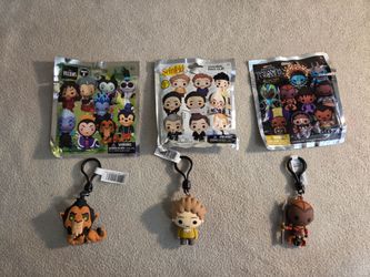 Bag clips - Frank Costanza, Scar (Lion King), & Okoye (Black Panther)
