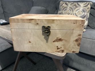 Rustic Wooden Keepsake Box with Antique Brass Latch