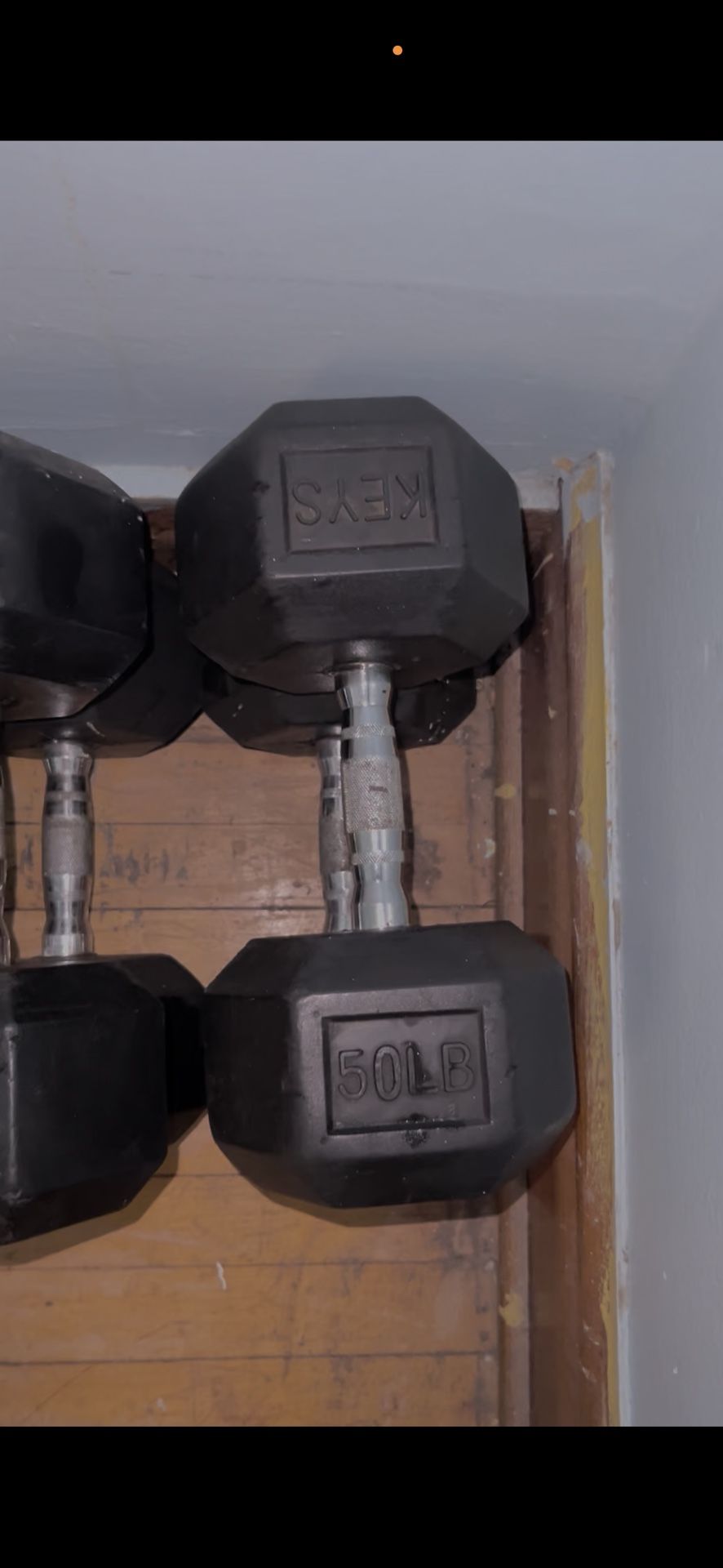 Cast Iron Dumbbell Weights + Dumbbell Rack 
