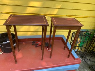 Pair of Mahogany Nesting Side Tables