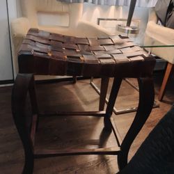 Rare Set Of 2 Double-Wide Barstools