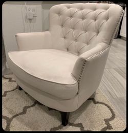 Christopher Knight Ivory Button-Tufted Club Chair