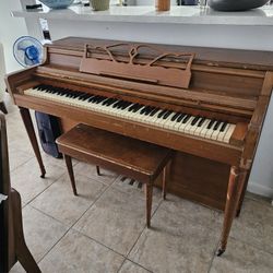 Vintage Upright Piano w/ Bench - Fully Functional, Great Starter Piano