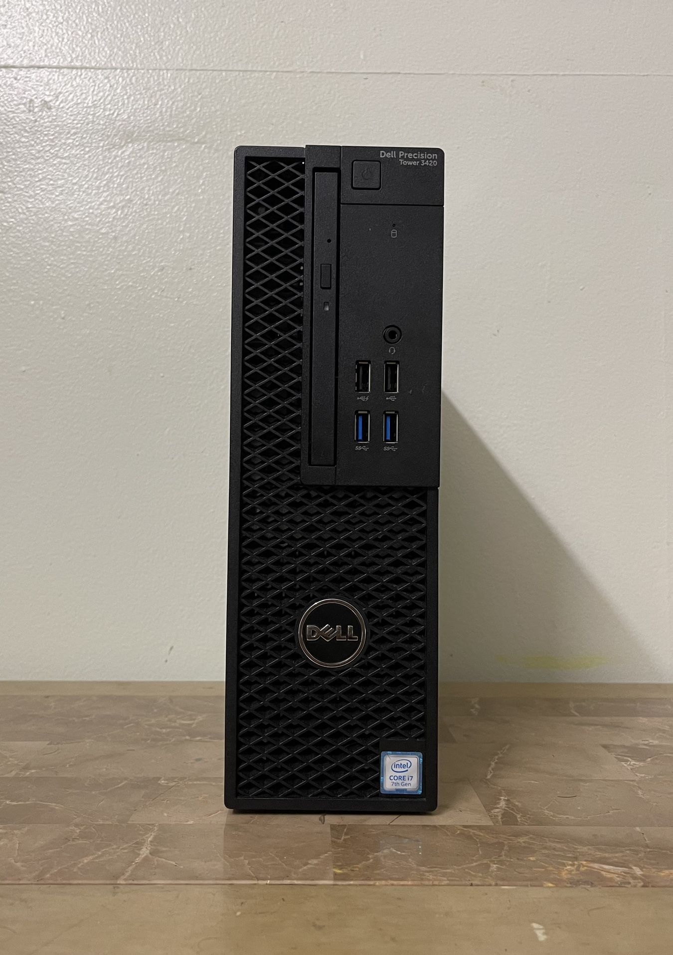 Excellent DELL Precision Tower 3420 Core i7 7th Gen. 16GB RAM 512GB SSD Windows 11 dual display desktop computer