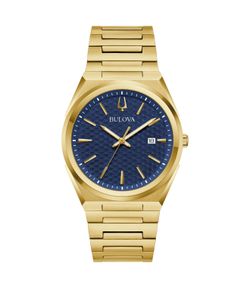 Bulova Classic Gold Quartz Men's Watch, 39mm 220-50 | Model 97B233  Brand: Bulova • Collection Name: Classic • Model #: 97B233 • Case Material: Stainl