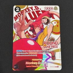 New NM One Piece Monkey. D. Luffy Round 1 Collab Promo Promotion Pack TCG Trading Card Game
