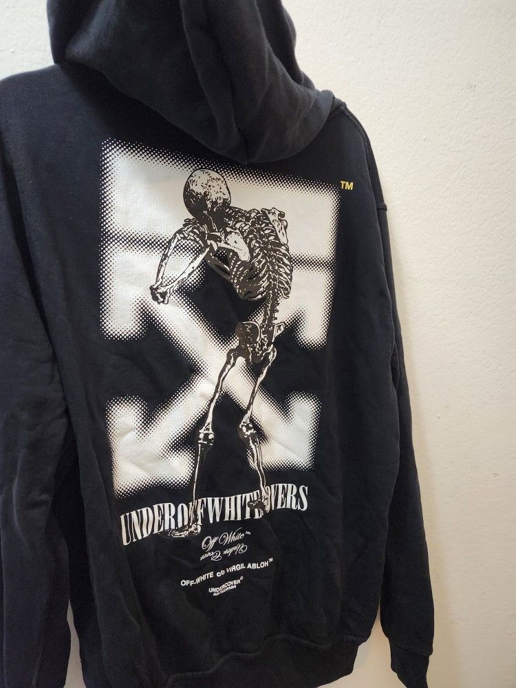 OFF-WHITE × UNDERCOVER 19AW Skeleton Full Zip Parka M Cotton Black