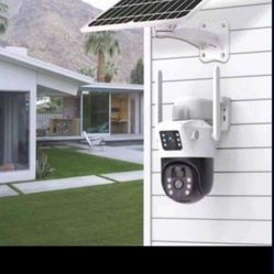 SOLAR SECURITY CAMERA APP CONTROL HUMAN DETECTION WATER PROOF APP CONTROL WATERPROOF TWO WAY AUDIO SOLAR ENERGY HIGH DEFINITION FULL COLOR NIGHT VISIO