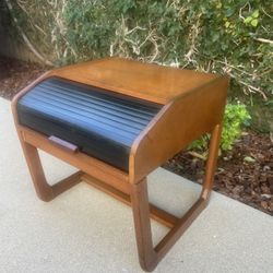 Mid Century Modern Tambour Side Table