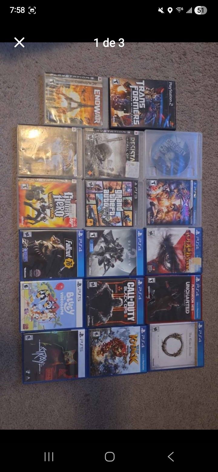 Games Ps2,ps3,ps4 And Ps5